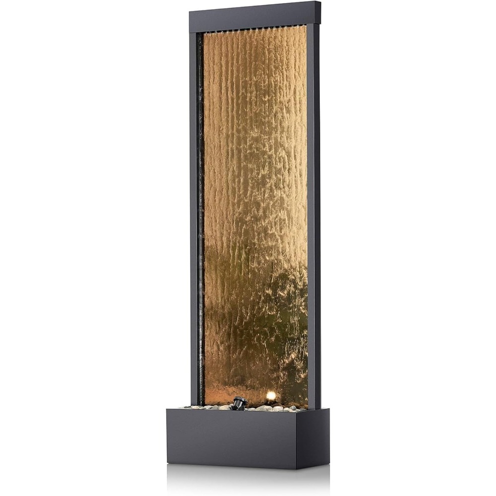 Outdoor Lighting Bronze - Tall Indoor Outdoor Mirror Waterfall Floor