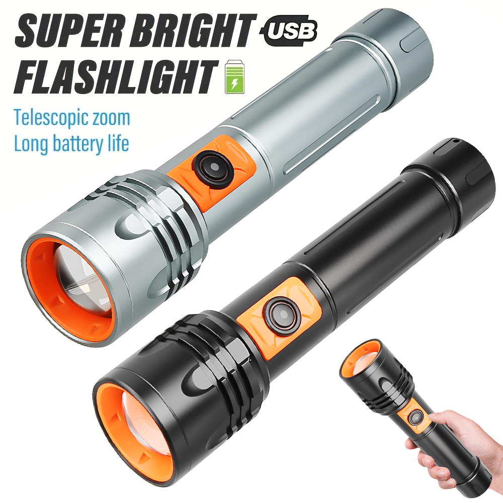 Outdoor Lighting Lowes - High Power LED Flashlight USB Rechargeable