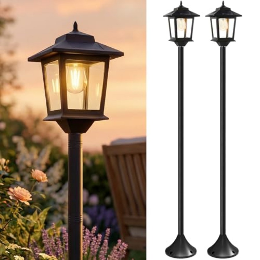 Outdoor Lighting Solar - Outdoor Solar Post Lights, 2-Pack 63