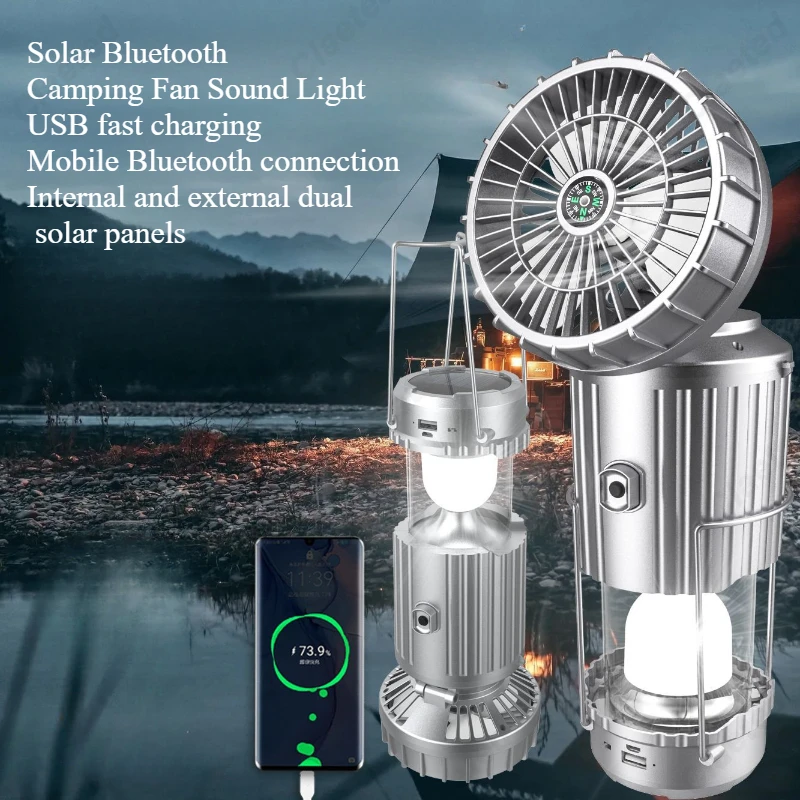 Outdoor Lighting Switch - Creative LED Solar Powered Electric Fan