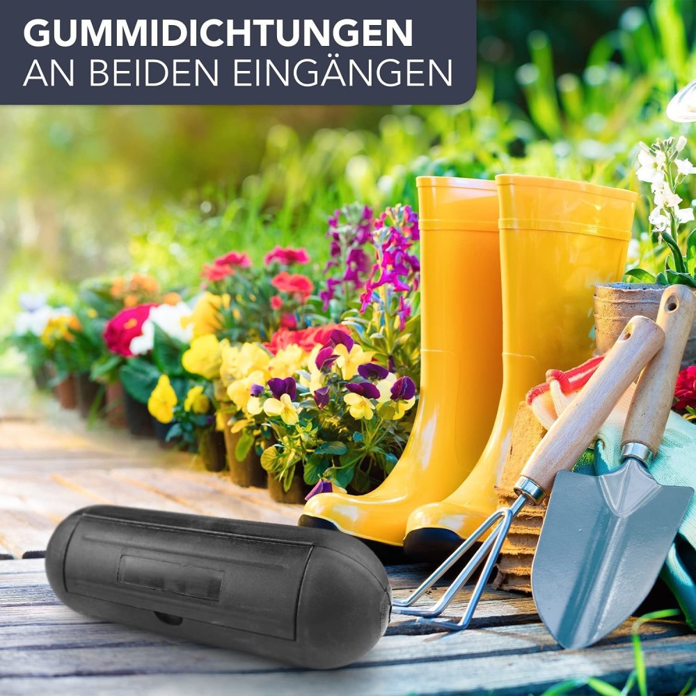 Outdoor Lighting Extension Cord - Waterproof Power Extension Cord Safety Box