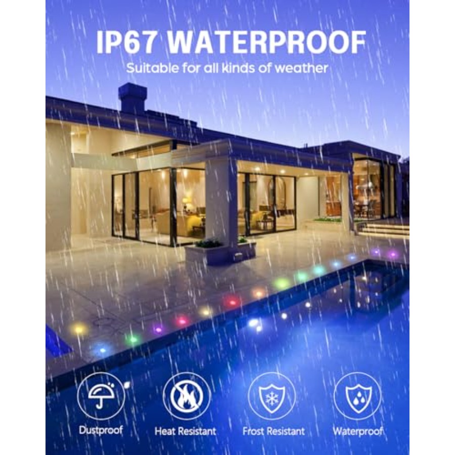 RGB Deck Lights Kit with Low V - đánh giá và giá Outdoor Lighting Kits Low Voltage