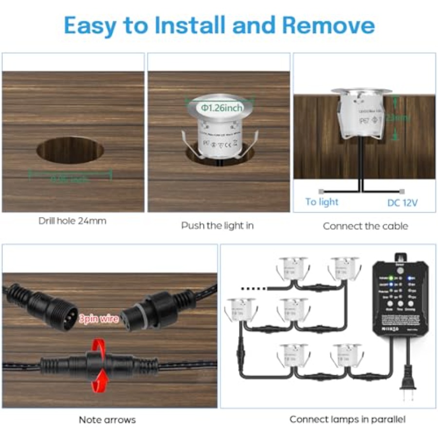 RGB Deck Lights Kit with Low V - đánh giá và giá Outdoor Lighting Kits Low Voltage