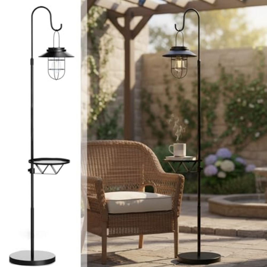 Solar Floor Lamp with Table, 6 - đánh giá và giá Outdoor Lighting Solar