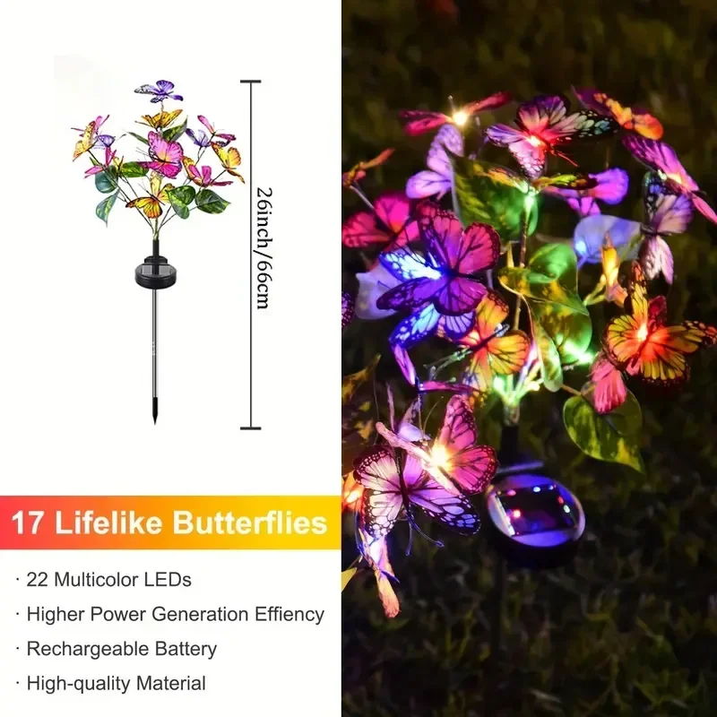 Solar LED Butterfly Garden Lig - đánh giá và giá Bollard Light Garden