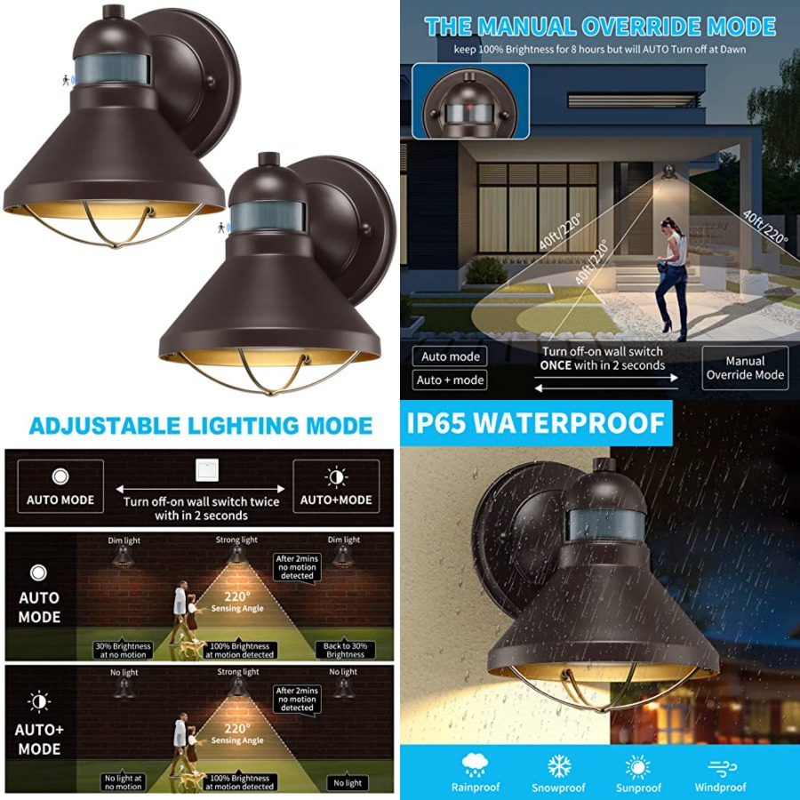 2 Pack Motion Sensor Outdoor L - đánh giá và giá Outdoor Lighting Solar