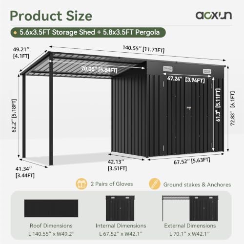 6x4FT Outdoor Storage Shed & H - đánh giá và giá Outdoor Lighting Solar