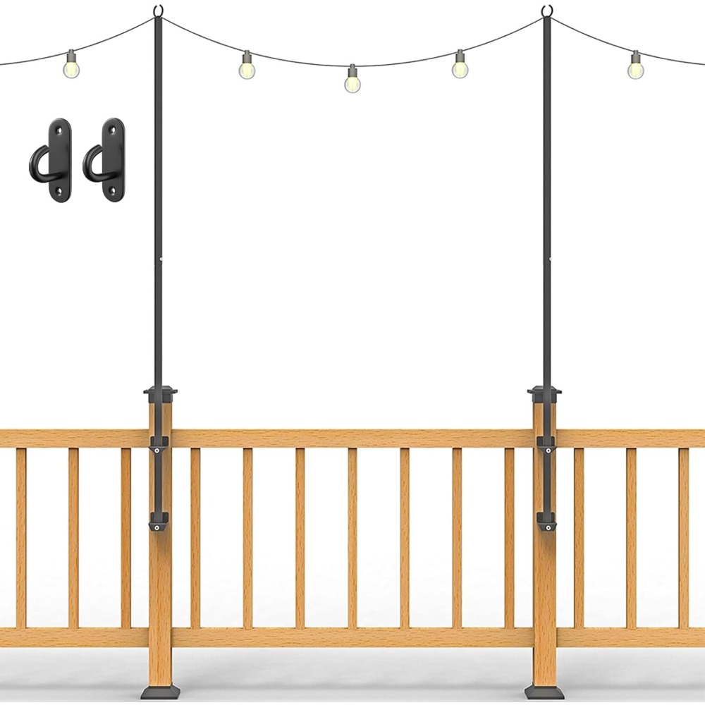 2 pack string light poles - st - đánh giá và giá Outdoor Lighting Garden