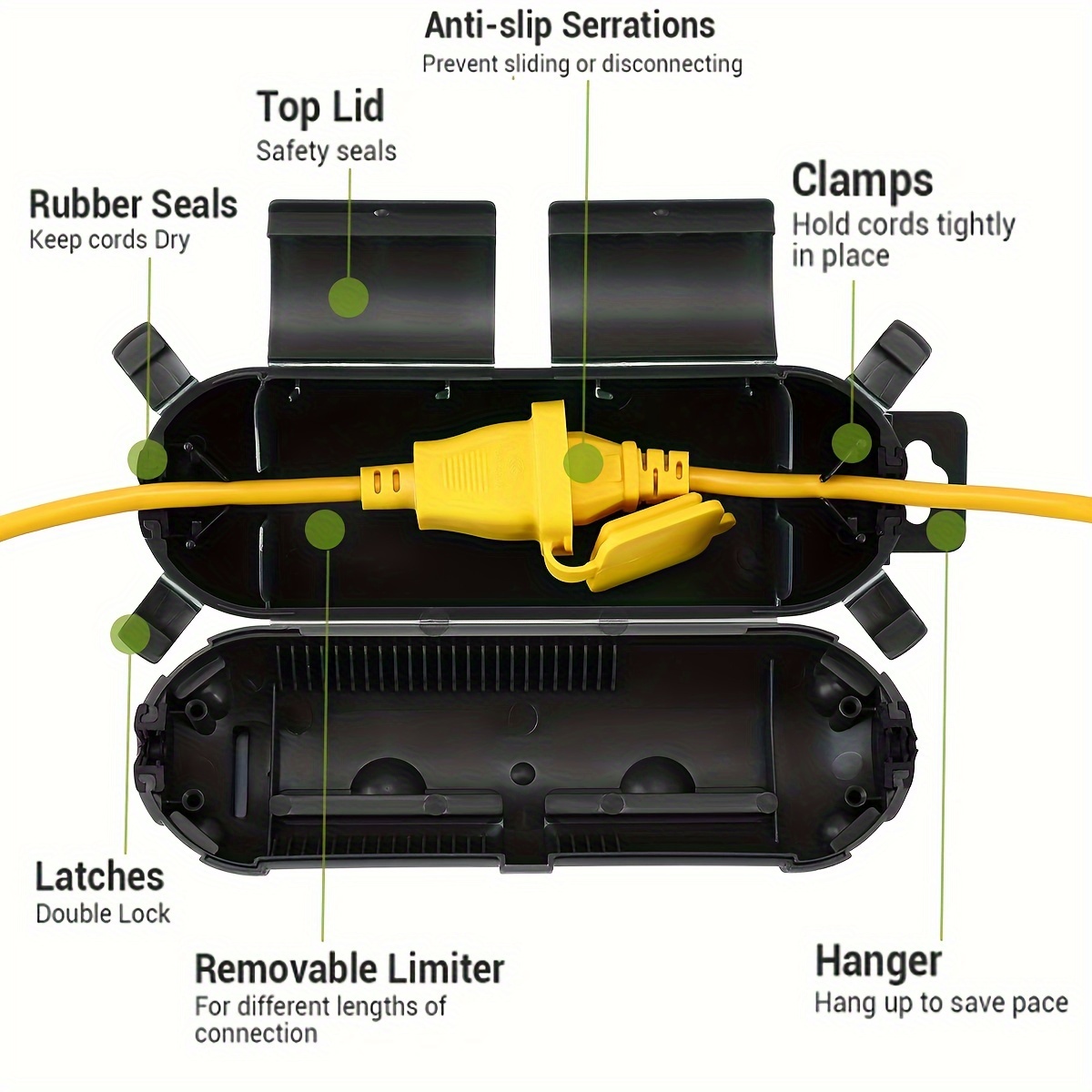Extension Cord Plug Connection - đánh giá và giá Outdoor Lighting Extension Cord