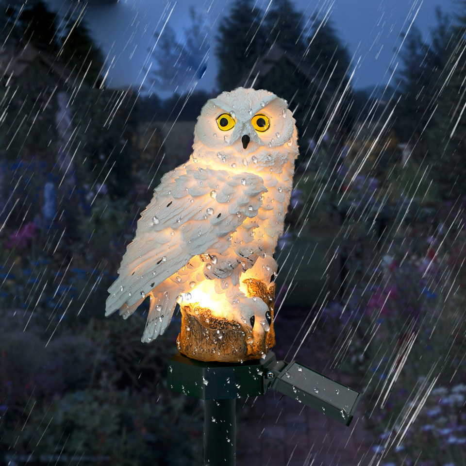 Solar Owl Statue Garden Light  - đánh giá và giá Bollard Light Garden