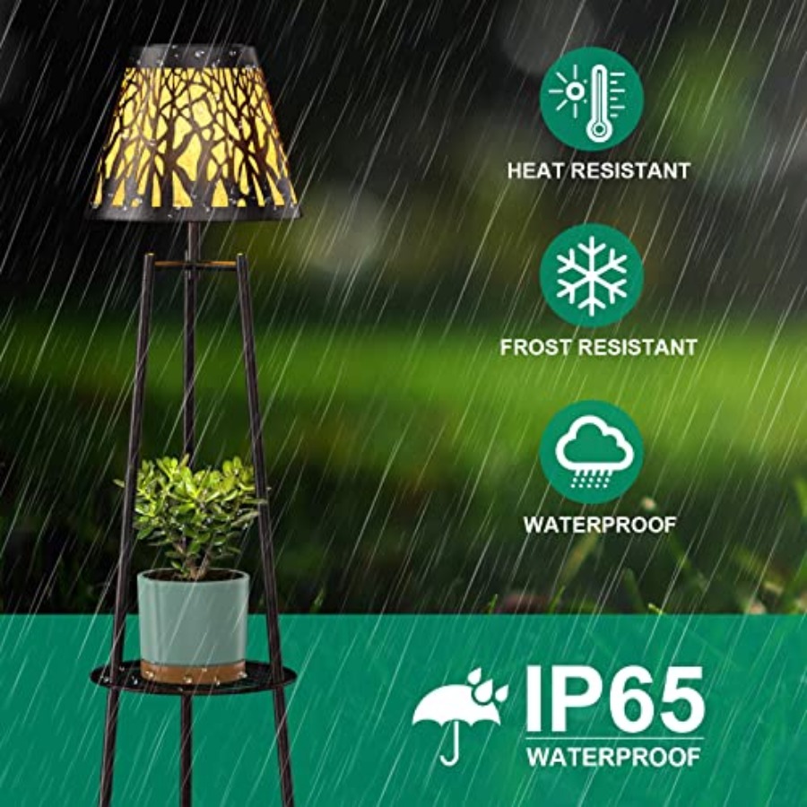 2 Pack Outdoor Solar Floor Lam - đánh giá và giá Outdoor Lighting Garden