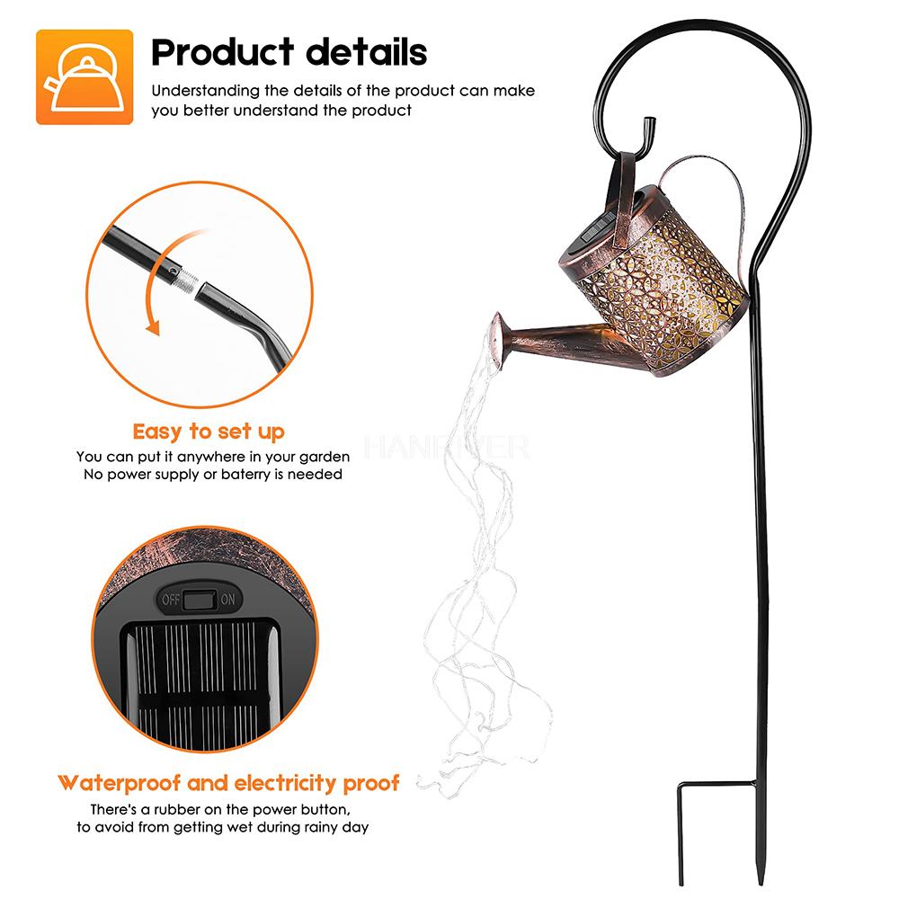 Solar Watering Can Light Hangi - đánh giá và giá Outdoor Lighting Bronze