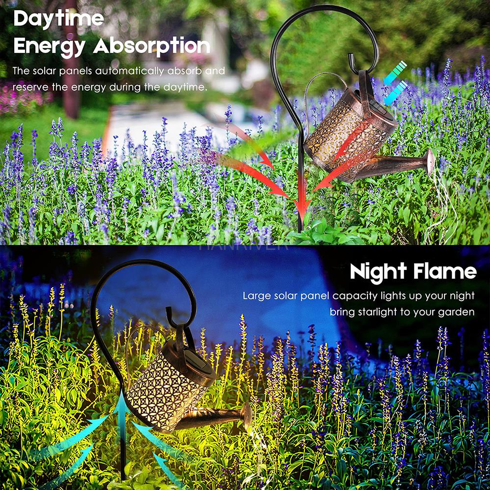 Solar Watering Can Light Hangi - đánh giá và giá Outdoor Lighting Bronze