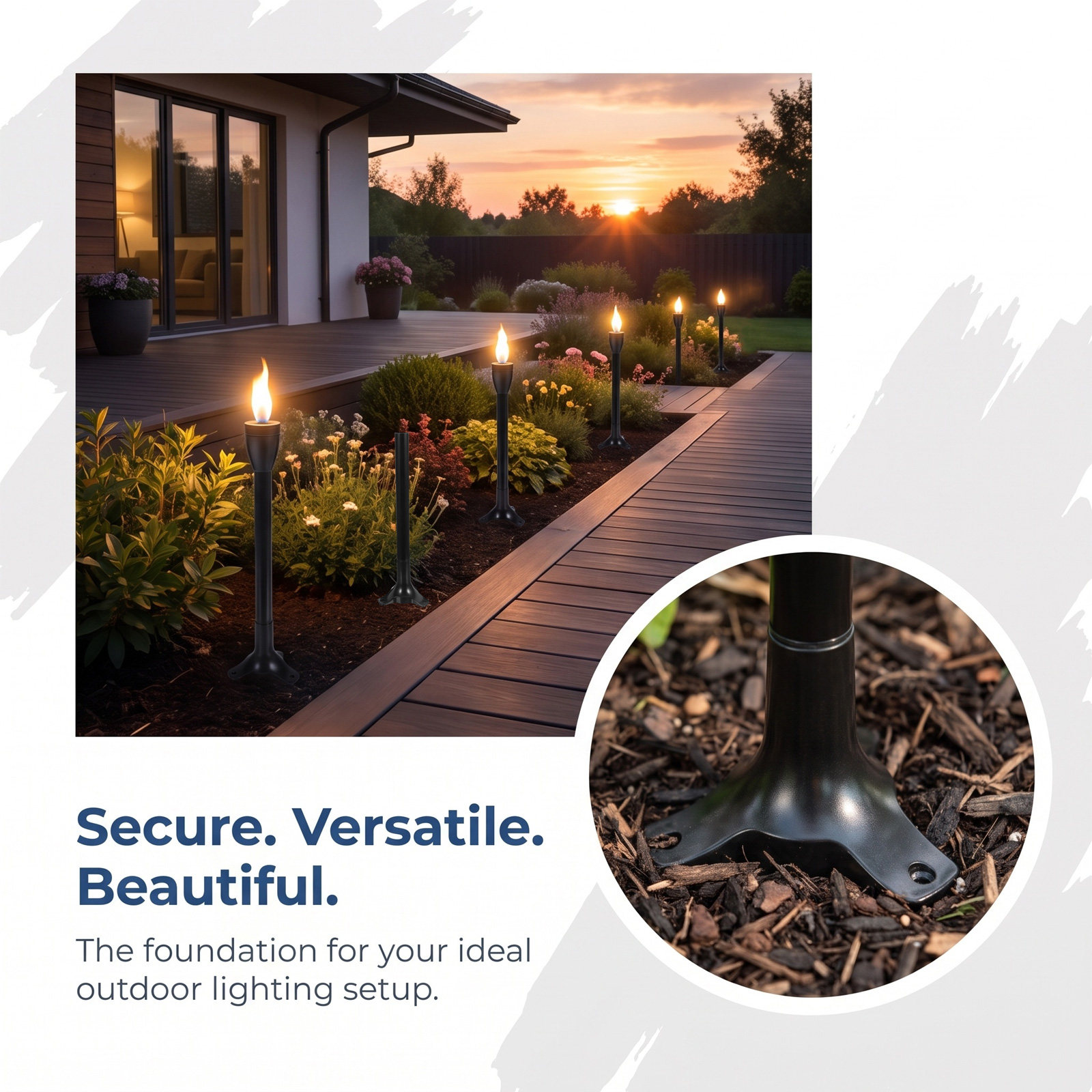 6Set Garden Torch Stake Replac - đánh giá và giá Outdoor Lighting Garden